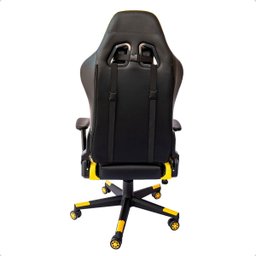 Cadeira Gamer Regulável Ergonômica Confortável Premium - Amarelo - 5