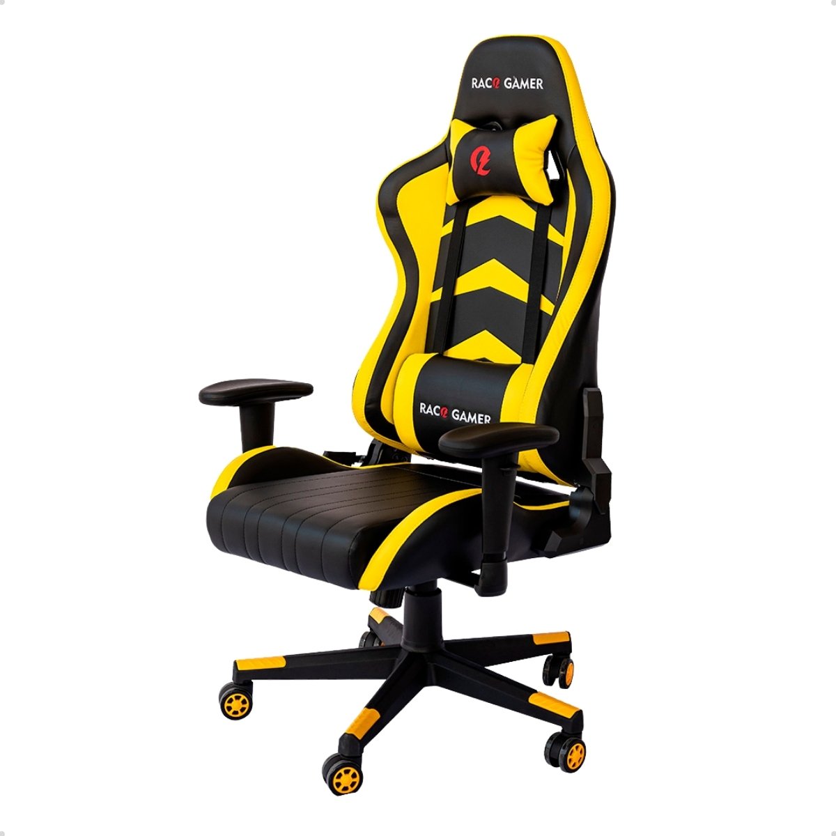 Cadeira Gamer Regulável Ergonômica Confortável Premium - Amarelo