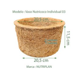 VASO XAXIM NUTRICOCO FIBRA NATURAL ORQUIDEA Nº03 - 05 UND - 1
