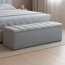 Ver imagem 2 de Recamier Calcadeira Bau 140 cm Dalia Suede Cinza Artte
