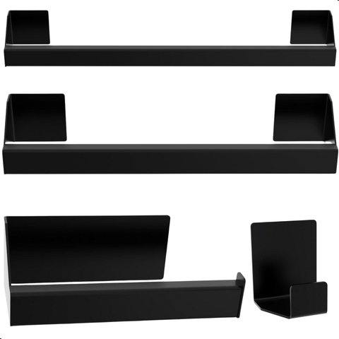 Kit de Acessórios para Banheiro Preto 4 Pçs F.master Slim Df