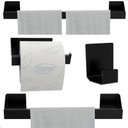 Ver imagem 2 de Kit de Acessórios para Banheiro Preto 4 Pçs F.master Slim Df