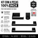 Ver imagem 6 de Kit de Acessórios para Banheiro Preto 4 Pçs F.Master Slim Df
