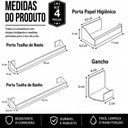 Ver imagem 3 de Kit de Acessórios para Banheiro Preto 4 Pçs F.Master Slim Df
