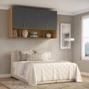 Ver imagem 1 de Módulo Aéreo para Cama Queen Mdf Altezza Clean Belmax:freijó/titânio