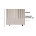 Ver imagem 3 de Cabeceira Estofada Cama Casal Queen Size160 Cm Maisa Linho Bege