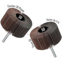 Ver imagem 1 de Lixa Rotativa Med. 50 X 25mm Haste 1/4 - Grana 50 - 20 Pçs