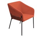 Ver imagem 1 de Poltrona Decorativa Jobim Pés de Ferro Preta Bouclé Terracota - Montanaris Decor Md Montanaris Decor