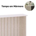 Ver imagem 4 de Bancada para Cozinha Ilha 120 Cm Ripada com Tampo Atenas Mármore