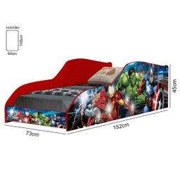 Mini Cama Infantil com Colchão Vingadores - 3