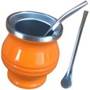 Ver imagem 1 de Cuia Terera Chimarrão Térmica Copo Inox Mate Bomba Canudo