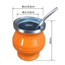 Ver imagem 4 de Cuia Terera Chimarrão Térmica Copo Inox Mate Bomba Canudo