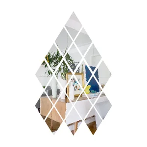 Kit 20 Un. Espelho Flexível Decorativo 15,5x23,5cm Diamante Losango