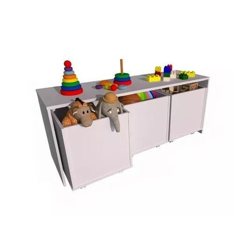 Mesa Auxiliar Woodcore Rack 1,20 Mdf 120x40 Cm Brinquedos