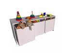 Ver imagem 1 de Mesa Auxiliar Woodcore Rack 1,20 Mdf 120x40 Cm Brinquedos