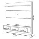 Ver imagem 5 de Painel para TV 65 pol com Bancada Suspensa 180cm Toronto C04 Off White Matte Naturale - Lyam Decor