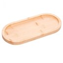 Ver imagem 1 de Bandeja Oval 24x11x1,5cm Bambu Lyor Nature Multiuso Petisqueira Buffet Mesa