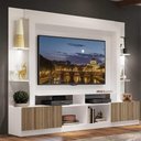Ver imagem 6 de Estante Tv 65" Com Leds Berlim Multimóveis V3392 Branca/Madeirada Branco/Madeirado