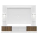 Ver imagem 3 de Estante Tv 65" Com Leds Berlim Multimóveis V3392 Branca/Madeirada Branco/Madeirado