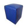 Puff Banqueta Quadrado Cubo Decorativo Courino e Suede Azul Royal Courino - 2