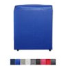 Puff Banqueta Quadrado Cubo Decorativo Courino e Suede Azul Royal Courino - 1