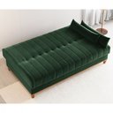 Ver imagem 3 de Sofá Cama com Almofada Duna Veludo Oliva Viero