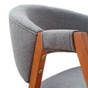 Ver imagem 5 de Kit 4 Poltronas Lithi Linho Cinza-Escuro Sala de Jantar & Recepções