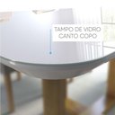 Ver imagem 4 de Conjunto Sala de Jantar Mesa com 4 Cadeiras Móveis Mundial Mel/off-white/marrom Chocolate