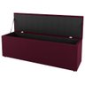 Kit Cabeceira E Baú Cama Box Casal Cora 140cm Suede Bordô - 5