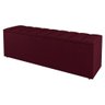Kit Cabeceira E Baú Cama Box Casal Cora 140cm Suede Bordô - 2