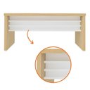 Ver imagem 5 de Escrivaninha Mesa para Home Office Escritório e Recepção 160 Cm Tamburato Artany Carvalho/branco