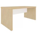 Ver imagem 4 de Escrivaninha Mesa para Home Office Escritório e Recepção 160 Cm Tamburato Artany Carvalho/branco