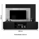 Ver imagem 3 de Home Valencia 2 Portas P/ Tv 75'' 2,20cm Naturalle/offwhite