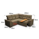 Ver imagem 3 de Sofá Canto London Suede Velut - King House