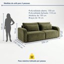 Ver imagem 3 de Sofá Cama 3 Lugares Retrátil e Reclinável 236cm Montreal