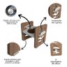 Comedouro Cães e Gatos Elevado Mdf Pet Zig Zag Regulagem Altura - Inox - 5