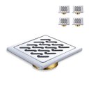 Ver imagem 1 de Ralo Inox Banheiro Kit 4 Uni Lavabo 10x10 Anti Odor Anti Inseto Anti Corrosao Casa Cozinha Lavandeir