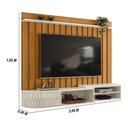 Ver imagem 2 de Painel Bancada Suspensa 1 Porta Tvs até 75 Polegadas Ímola - Cinamomo/off White