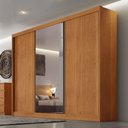Ver imagem 4 de Guarda Roupa Casal Londres 3 Portas 1 com Espelho 6 Gavetas Cinamomo - Novo Horizonte