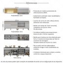 Ver imagem 3 de Armário de Cozinha Modulada Compacta 225cm com Balcão para Cooktop Veneza Multimóveis MP2263