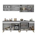 Ver imagem 5 de Armário de Cozinha Modulada Compacta 225cm com Balcão para Cooktop Veneza Multimóveis MP2263