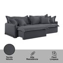 Ver imagem 5 de Sofá Cama Leona Retrátil e Reclinável 210 Cm Braço 15 Cm Meu Sofá Online