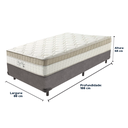 Ver imagem 3 de Cama Box Cinza e Colchão King Best Molas Ensacadas Solteiro 88x188x33 Anjos