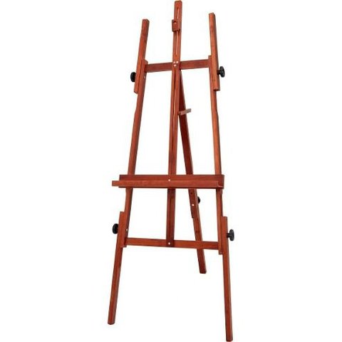 CONJ 2 Cavalete de Pintura 4116 Compacto Dobrável Madeira Pinus Cor Mogno SOUZA