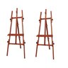 CONJ 2 Cavalete de Pintura 4116 Compacto Dobrável Madeira Pinus Cor Mogno SOUZA - 2