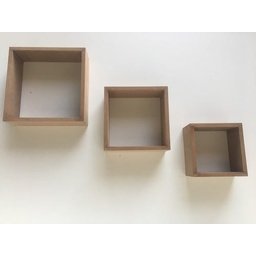 Trio De Nichos Mdf 15mm Cru Para Pintura - 7
