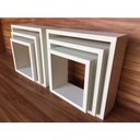 Ver imagem 2 de 2 Kits Trio De Nichos Branco Tx 15mm, Quadros Para Enfeites