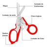 Tesoura Raptor Ponta Romba Resgate Socorrista 6 Em 1 - Vermelho - 5