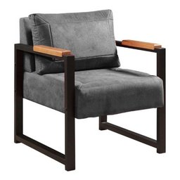 Poltrona Decorativa para Sala Recepção Estilo Industrial Ipanema - 4