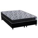 Ver imagem 1 de Cama Box Queen: Colchão Ortopédico Herval Ag65 Vitre + Base Crc Suede Black (158x198)